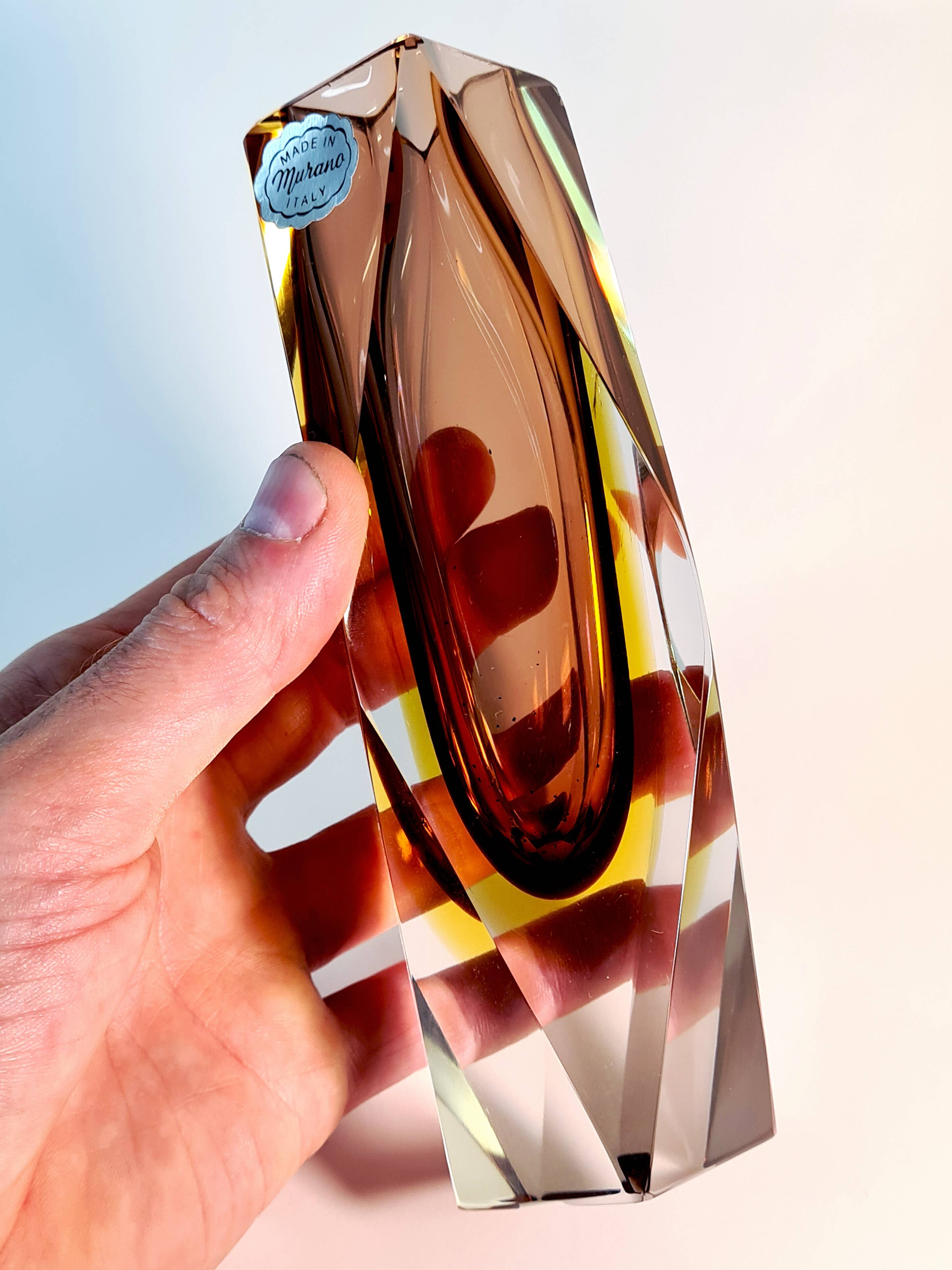 Sommerso Murano Three-Layer Vase – 1970s