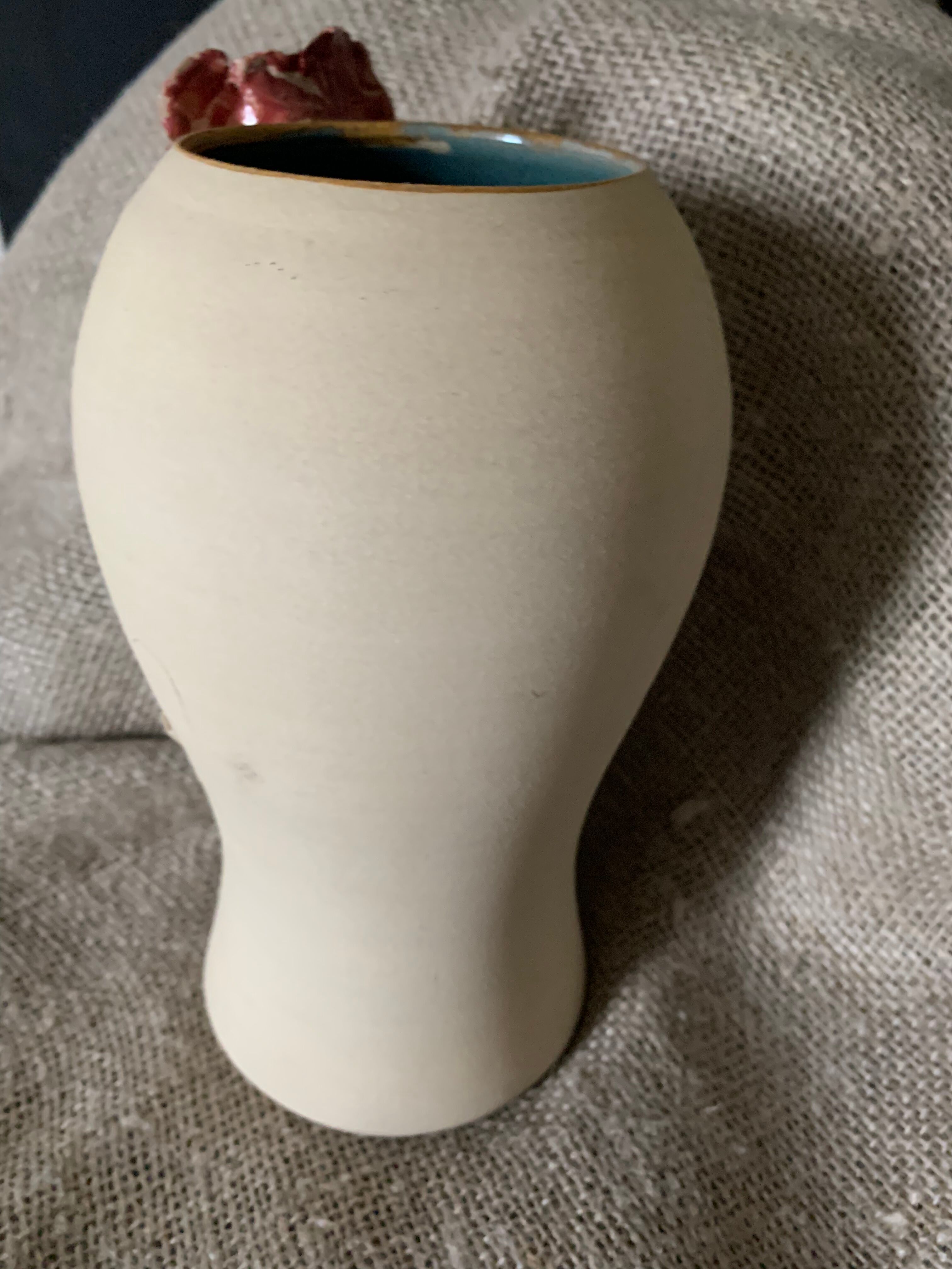 Vase barbotine flowers