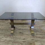 Table basse en verre années 70