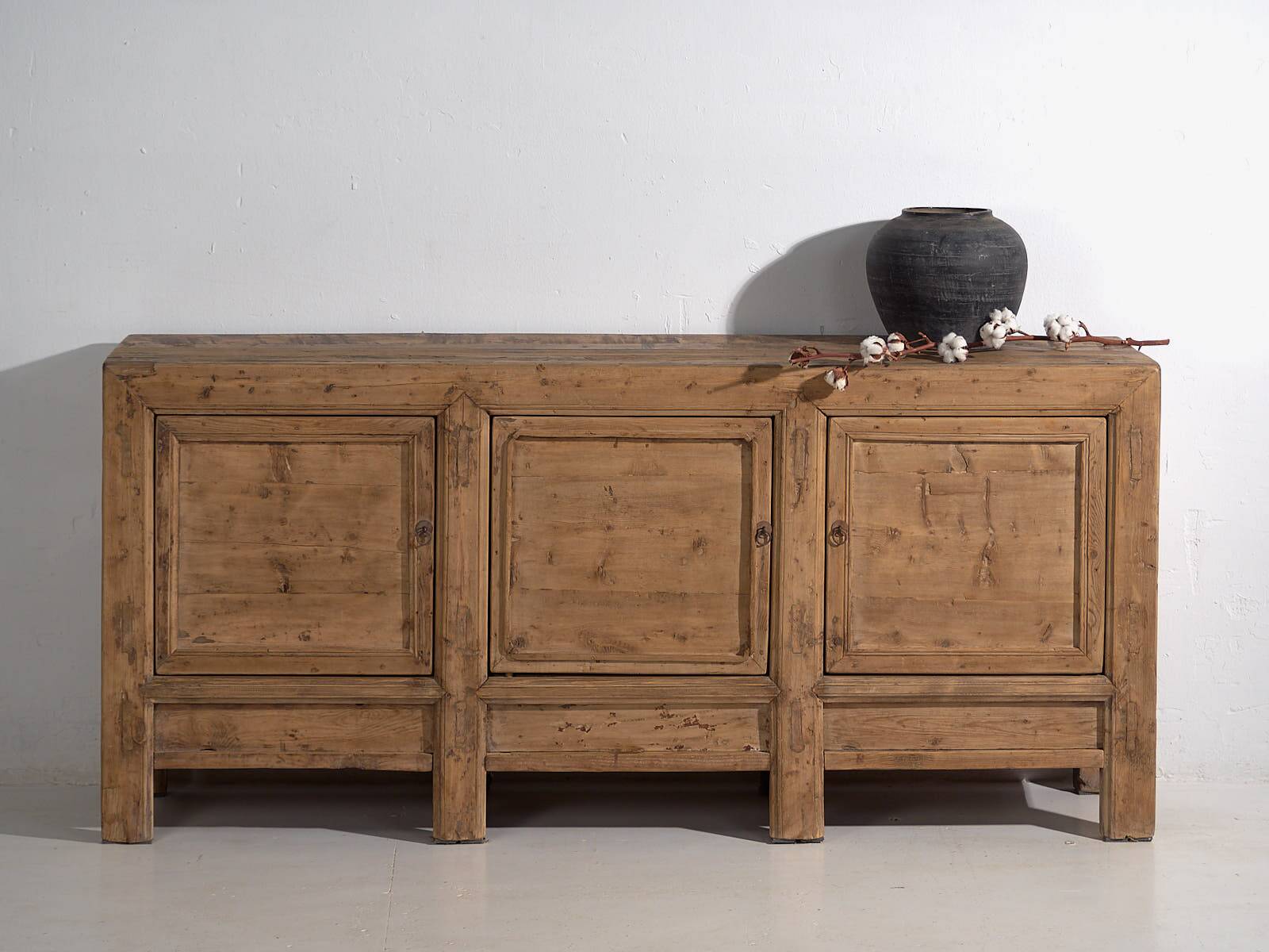 Antique Chinese three-door sideboard (circa 1900)
