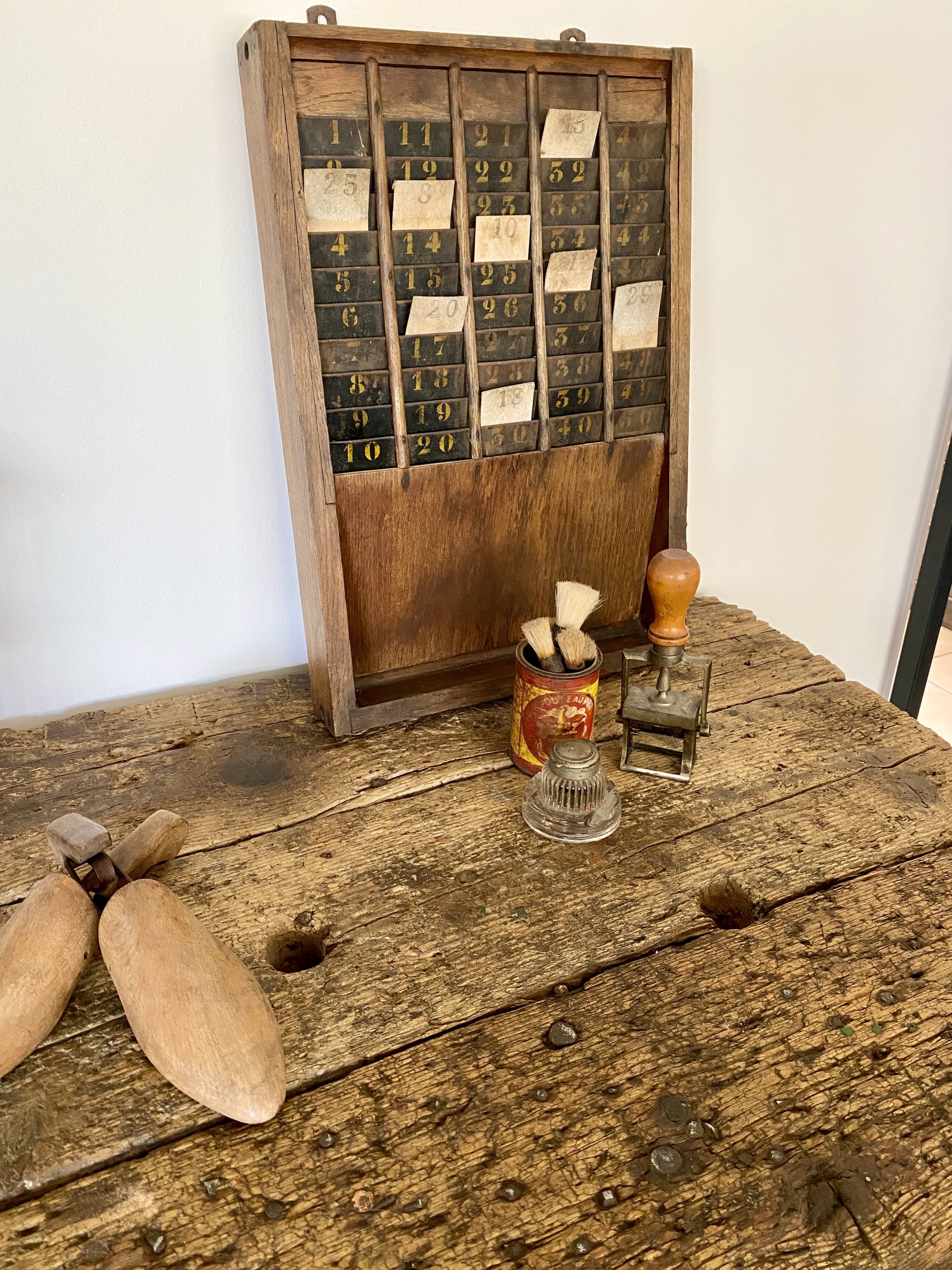 Old wooden workbench