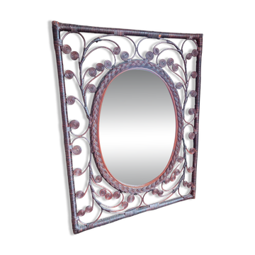 70s peacock mirror