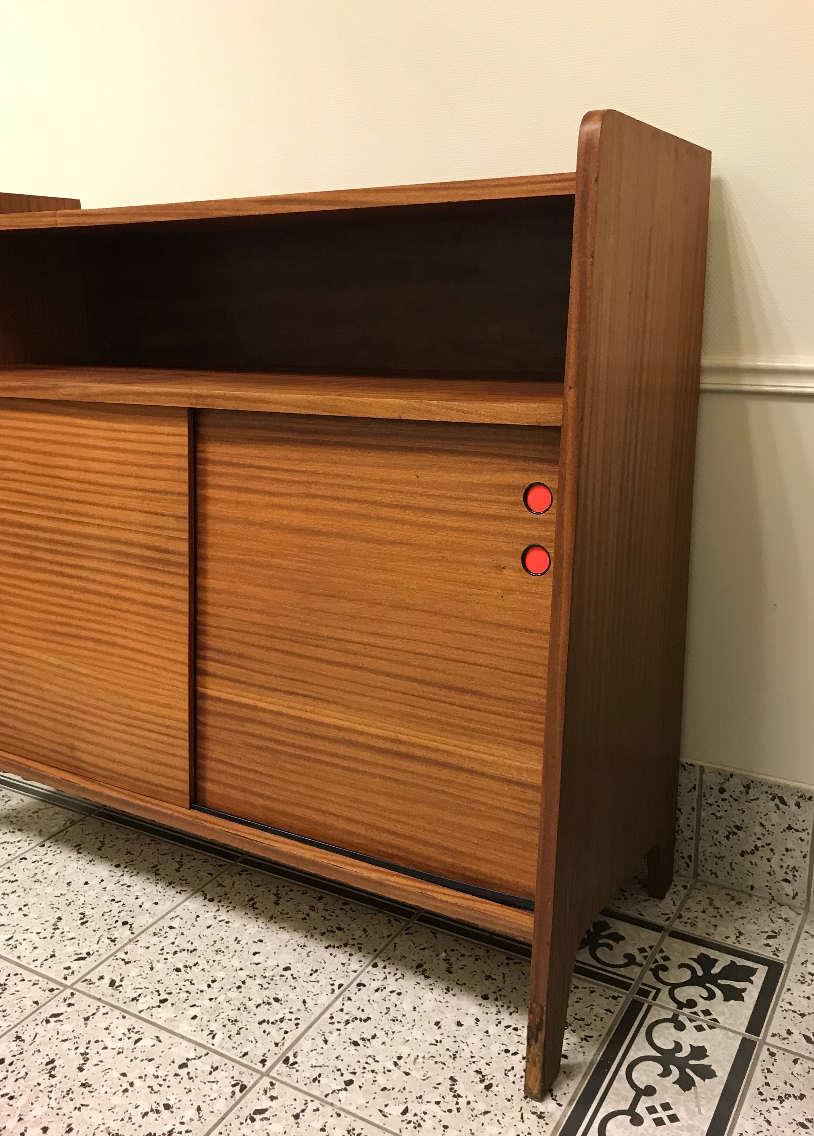 Library, buffet sliding doors, 50's