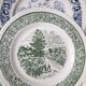 Lot de 4 assiettes plates vertes et bleues
