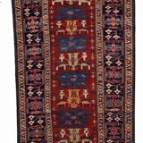 Handmade antique Caucasian Shirvan rug 134cm x 271cm 1880s - 1B491