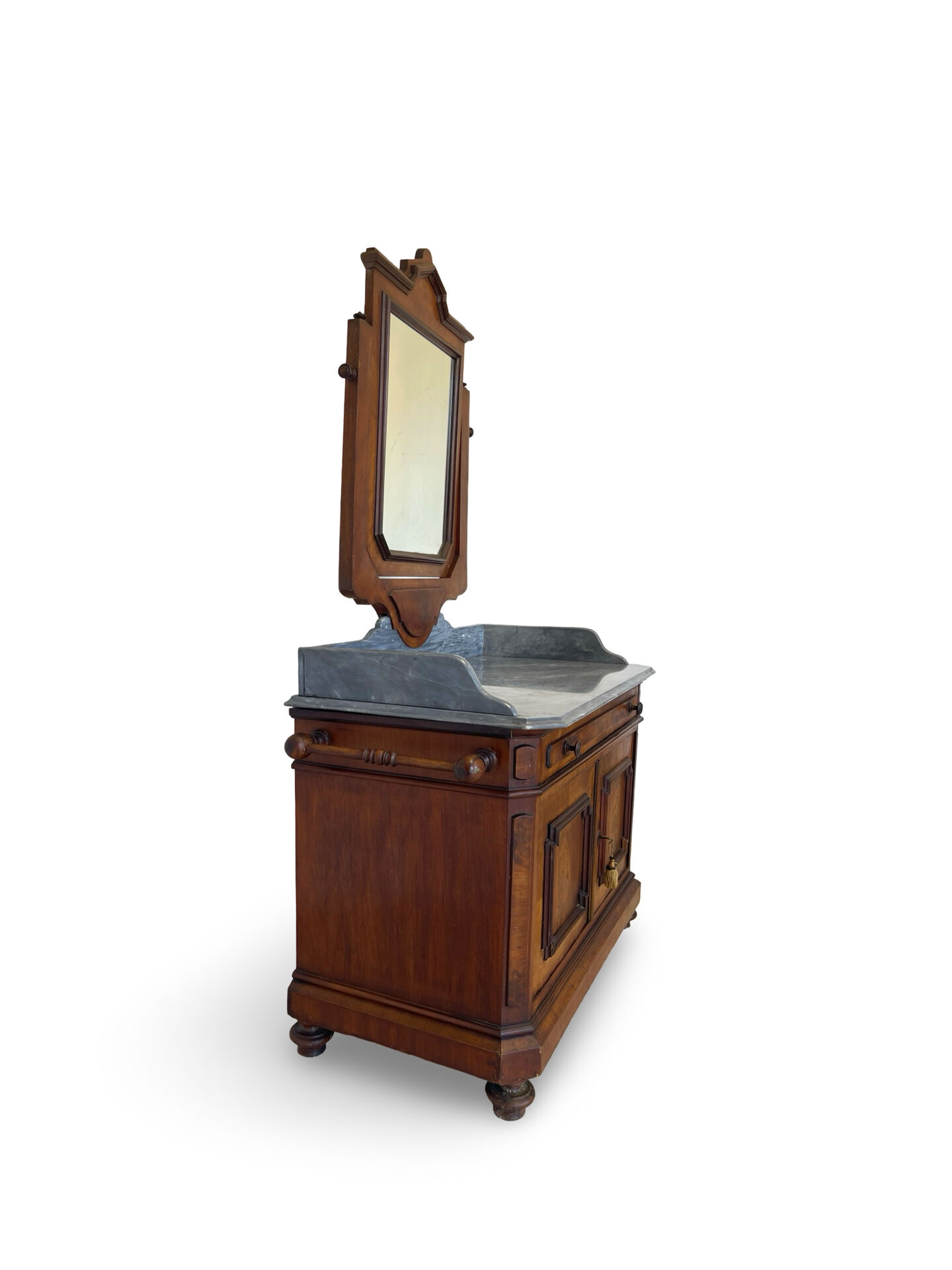 The antique walnut vanity , 19th century
