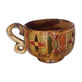 vintage cup in ceramic vallauris signed Fernande Kohler