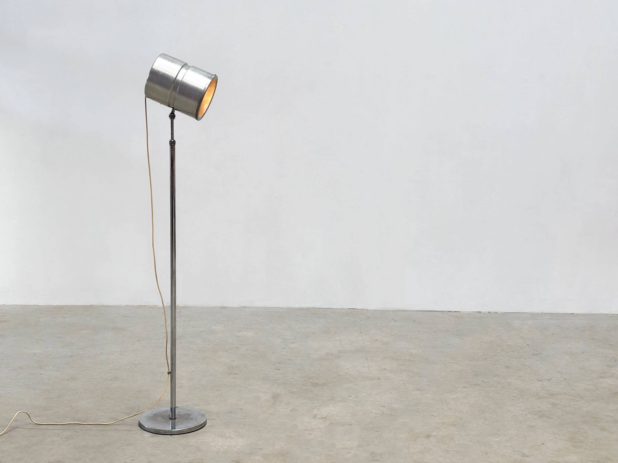 Chrome French floor lamp