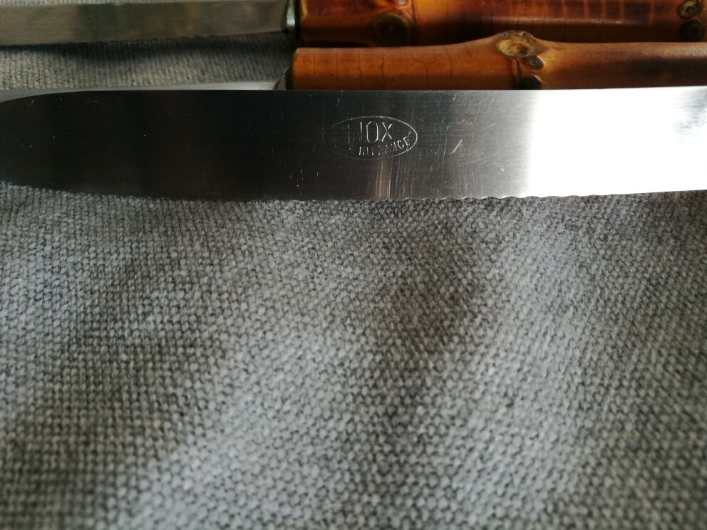 6 antique bamboo handle knives