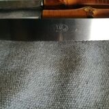 6 antique bamboo handle knives