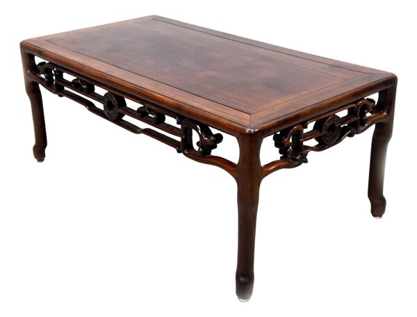 Table à opium bandeau ajouré début XXème
