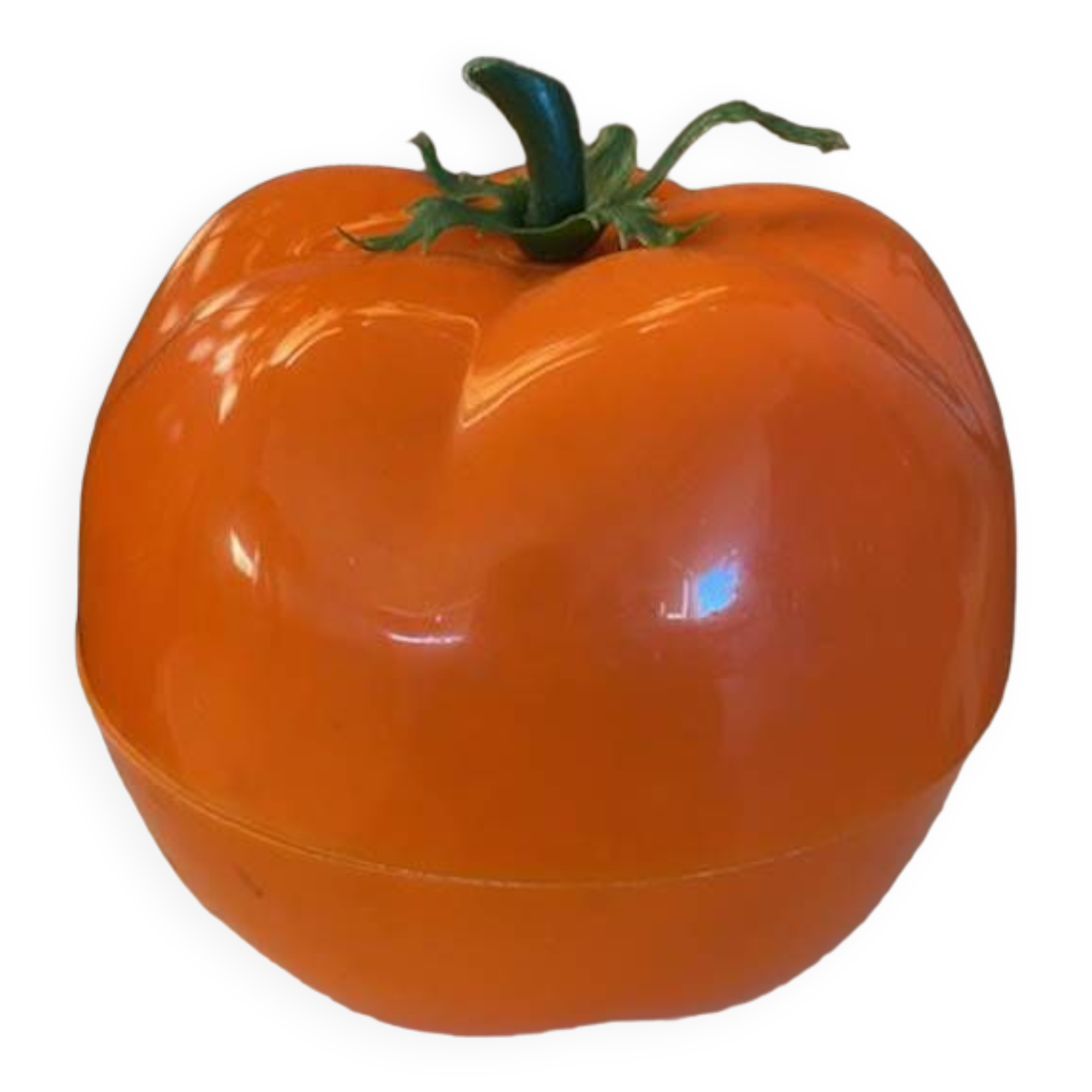 Orange tomato ice cube tray