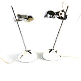 Robert Sonneman, pair of T395 Table Lamp for Luci Milan, 1972