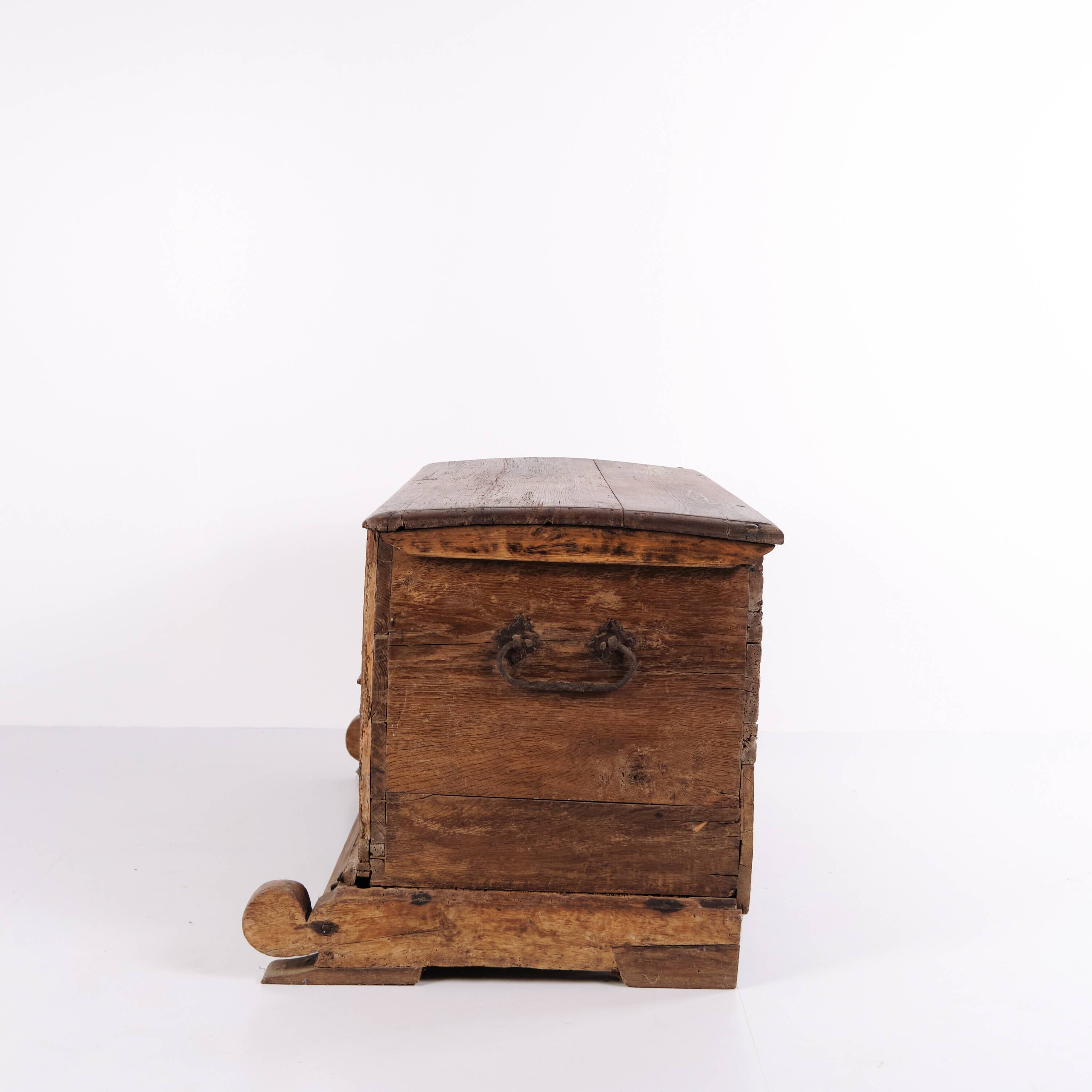 Chest – Oak – Carved details & inlay – c. 1860s