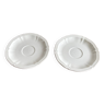 Set of 2 Villeroy & Boch Saucers, Manoir Series, Vintage White Vitro Porcelain