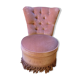 Fauteuil crapaud velours capitonné