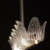 Luxury Large Size Art Decò Chandelier By Barovier e Toso, Murano Glass, 1940
