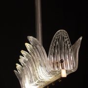 Luxury Large Size Art Decò Chandelier By Barovier e Toso, Murano Glass, 1940