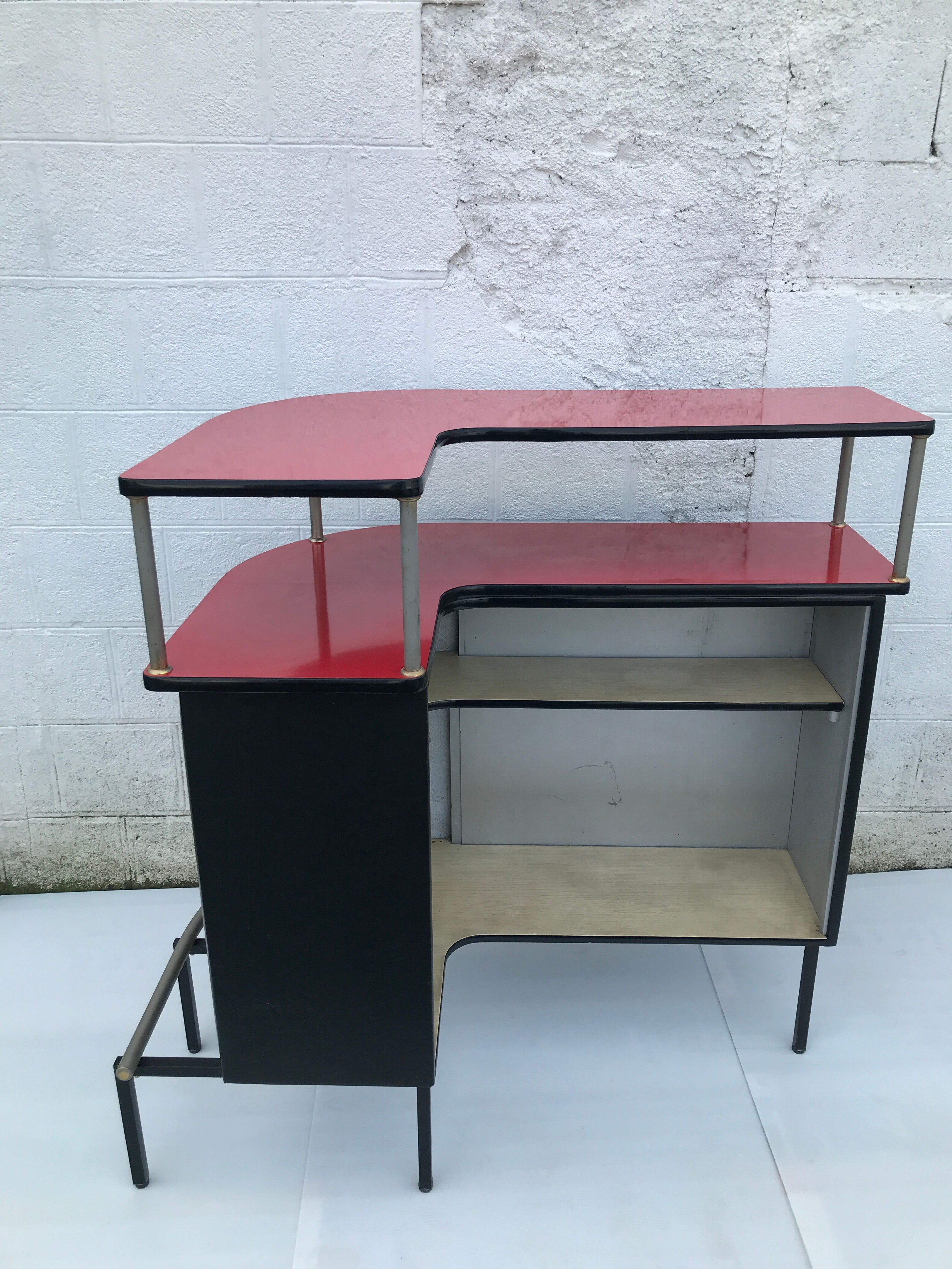 Corner bar and 2 stools from the 60s/ 70