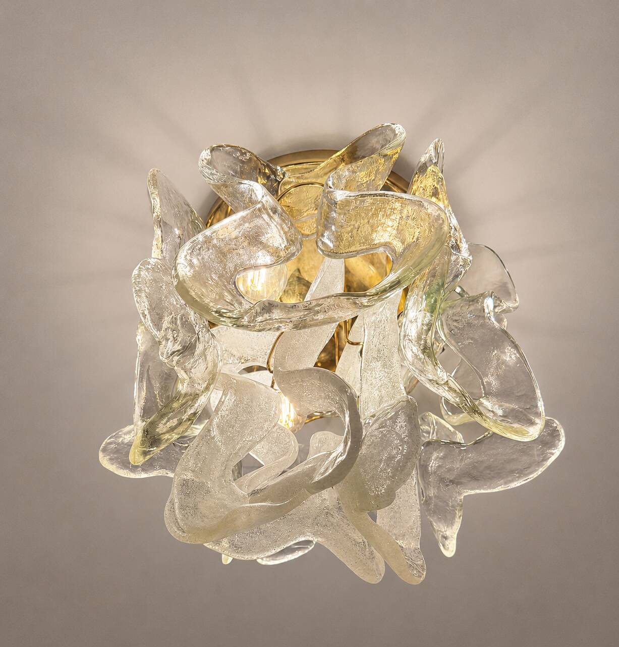 Catena ceiling light with Murano glass by Kalmar, Austria, 1960