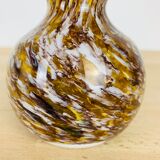 Murano vase yellow speckled glass