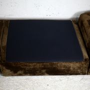Foam and velvet heater "amber", convertible, France, circa 1970.