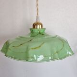 Suspension verte marbrée caramel