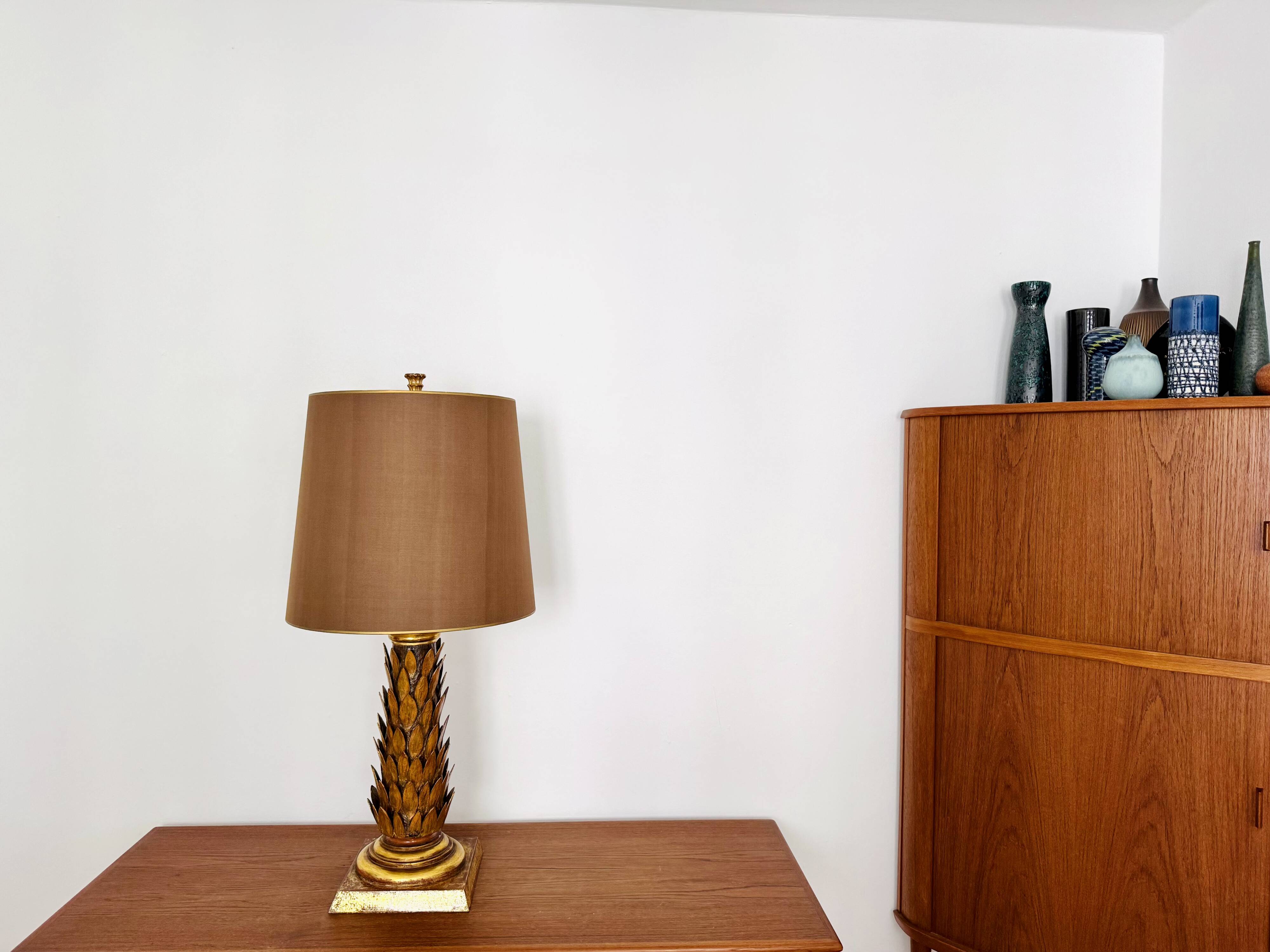 XXL Gilded Italian Hollywood Regency Table Lamp