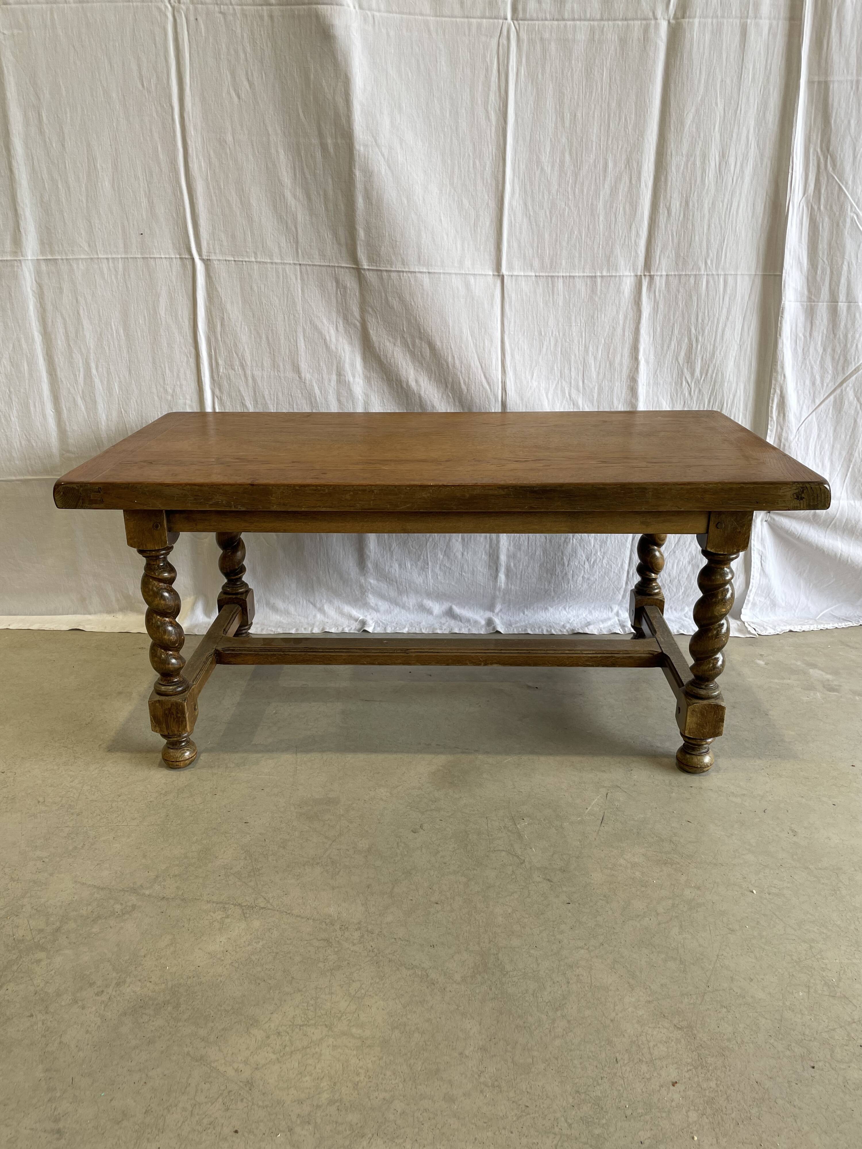 Solid wood coffee table Louis XIII style