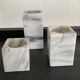 Trio Of marble candle holders from the 70s