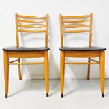 Mid-century Danish Design Dining Room Chairs set Black