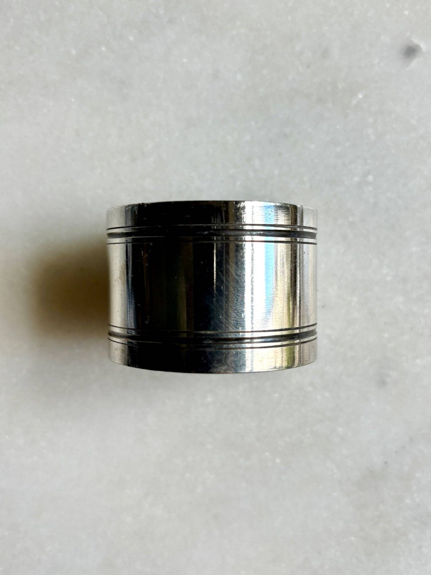 Silver metal napkin ring