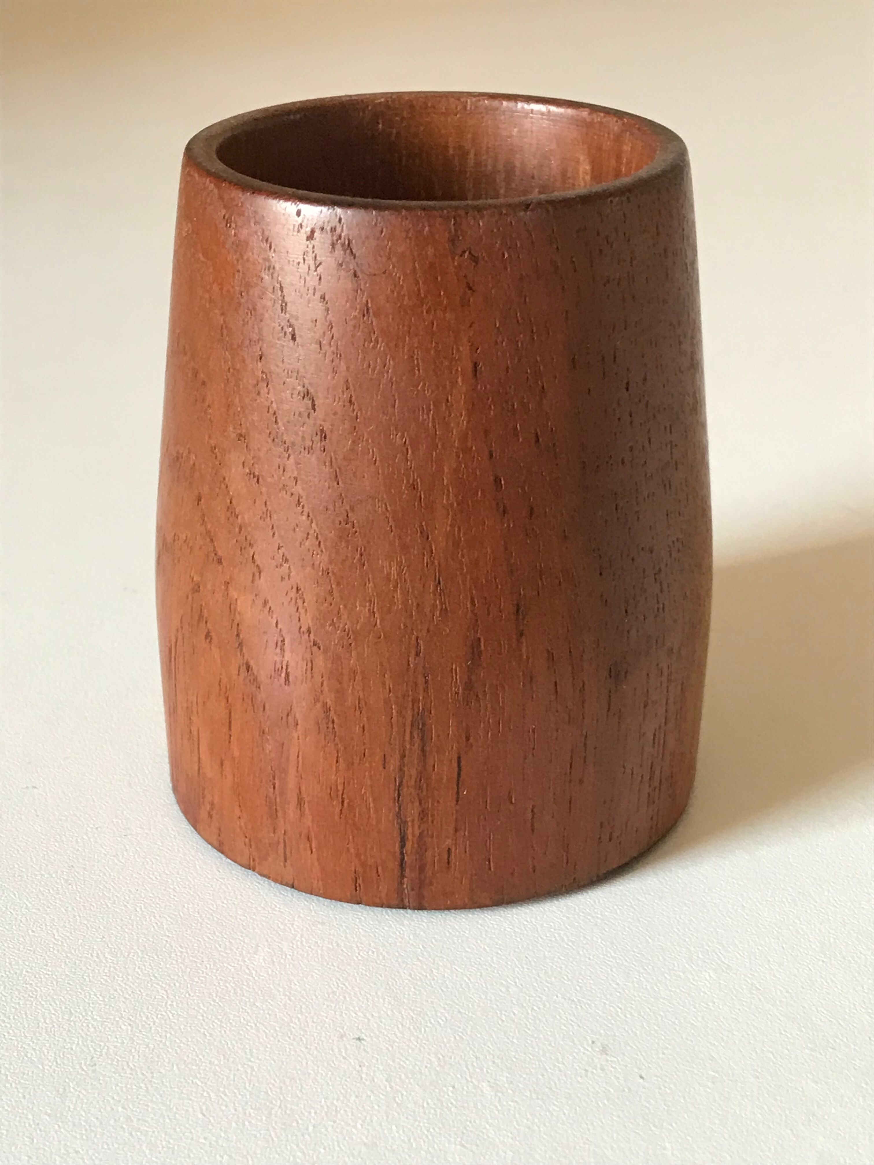 Teak pencil pot vintage 60 years