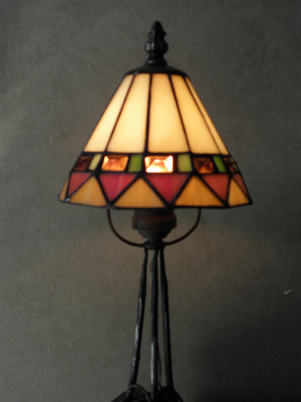 Art deco wrought iron lamp