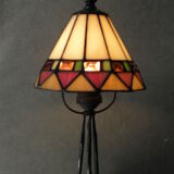 Lampe art déco en fer forgé