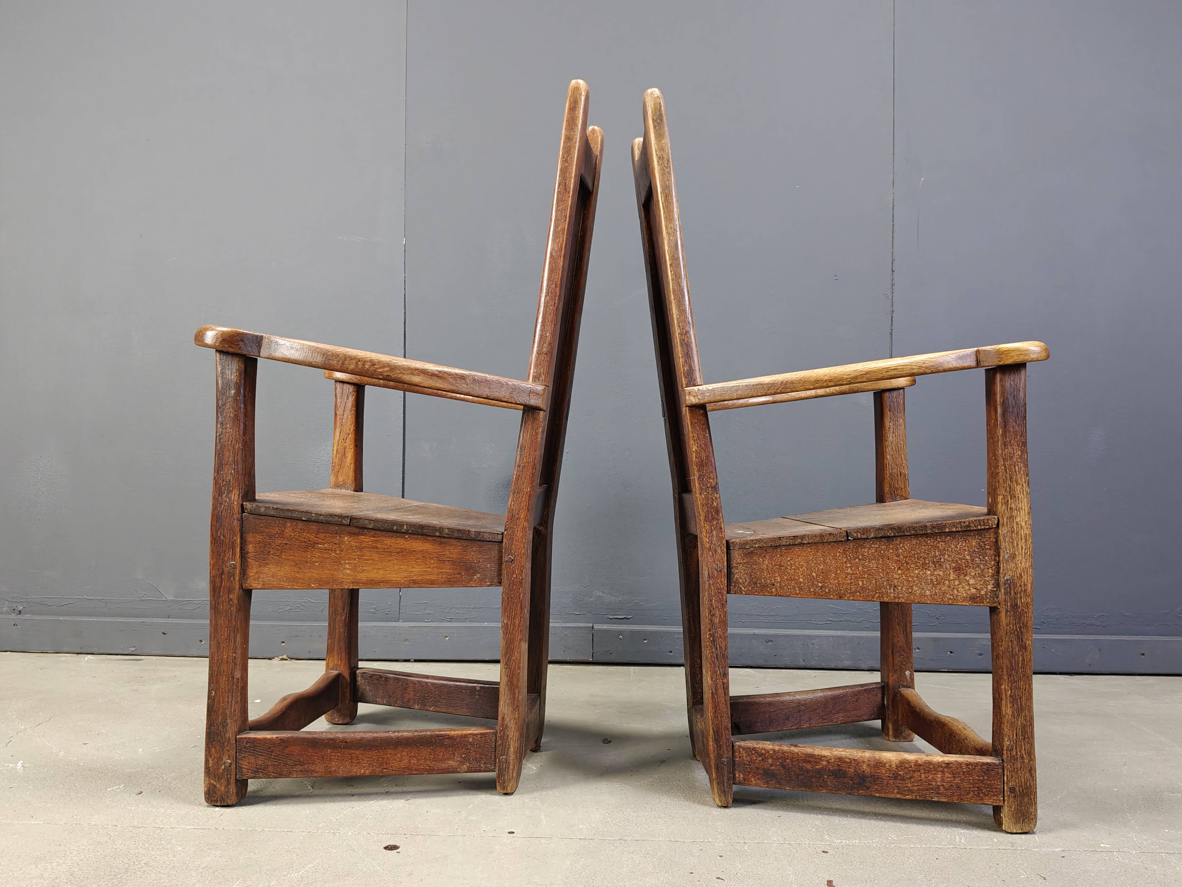 Vintage church chairs, set of 6 - 1950s