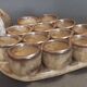 Snail dish Arts ceram grand feu Pointu Puisaye second half of the 20th century
