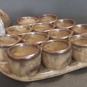 Snail dish Arts ceram grand feu Pointu Puisaye second half of the 20th century