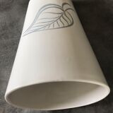 White and brown white and brown form évase vase leaf pattern - 40 cm