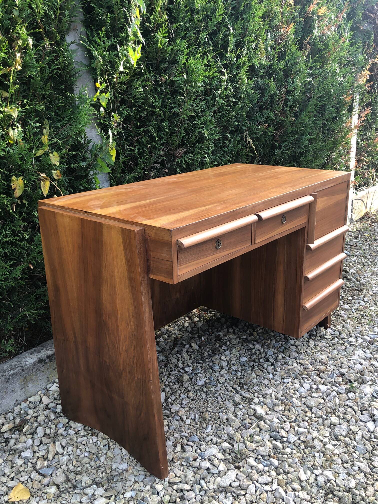 modernist teak desk