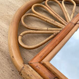 Bamboo & rattan mirror