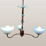 Chrome-plated brass chandelier, 1930s