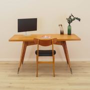 Oak desk, Italian design, 1970s, manufactured in Italy