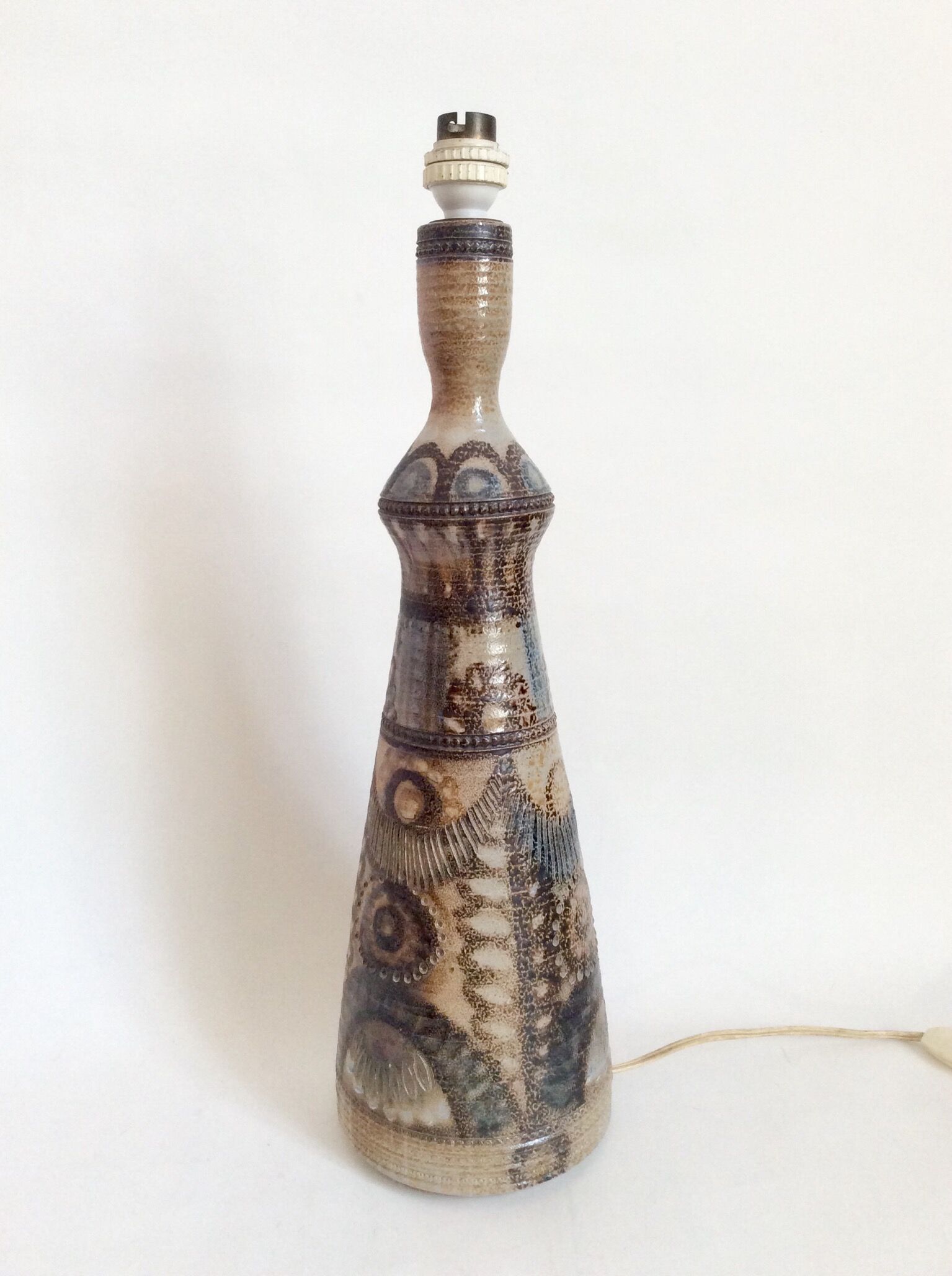 Stoneware signed Jean Claude Courjault lamp