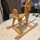 Rocking horse made of solid pine