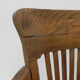 Oak office chair with spring mechanism and armrests