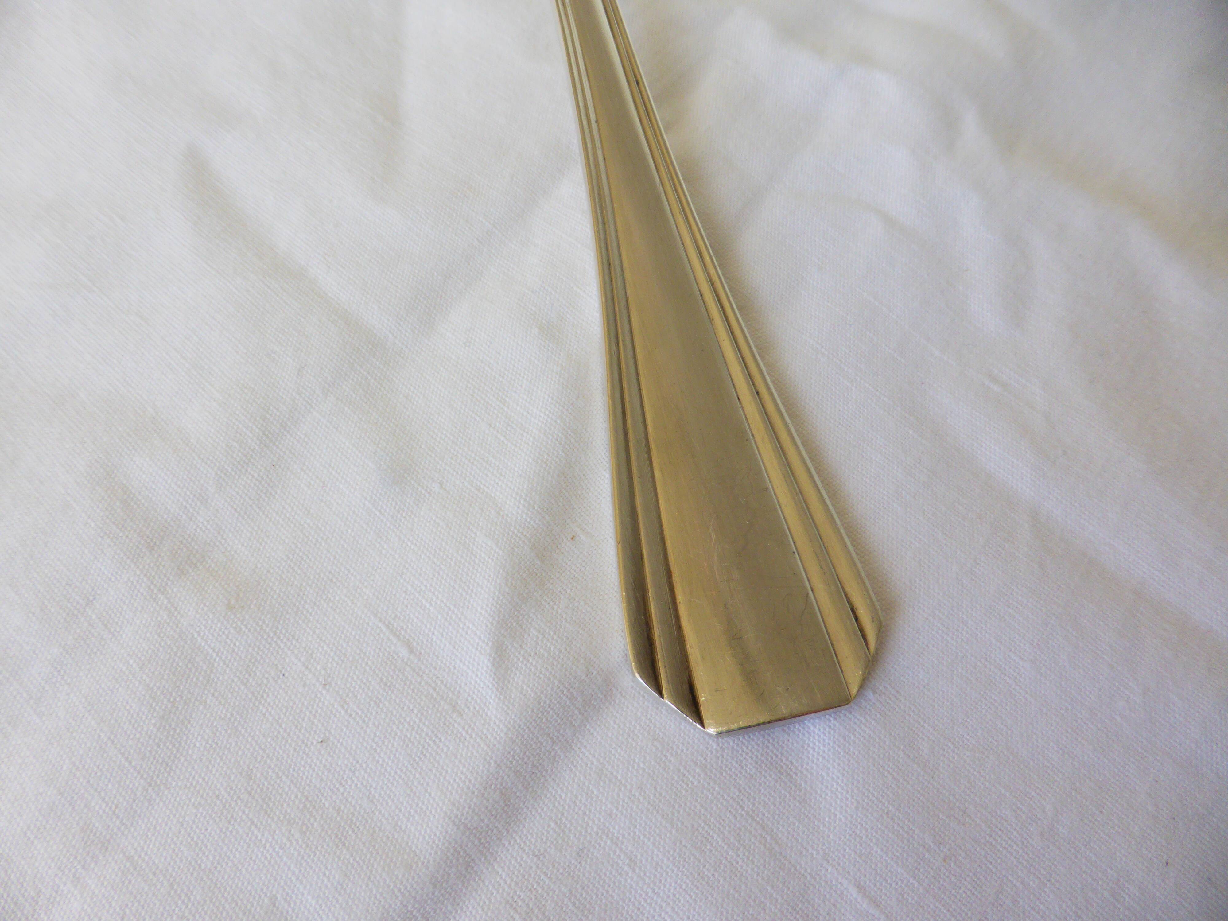 Vintage Christofle silver plated art deco ladle