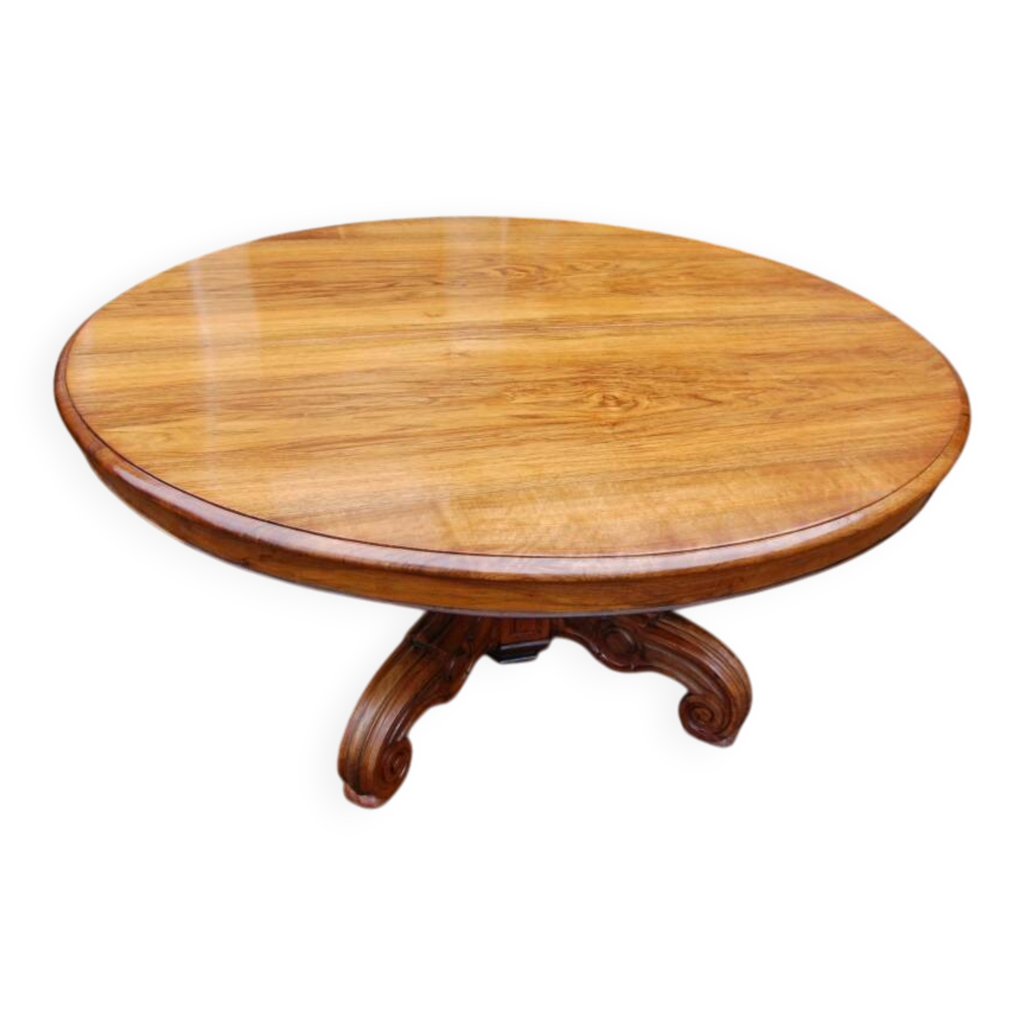 Extensible Napoleon III table in walnut, late 19th century.