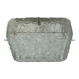 60s 70s ice glass flush mount ceiling lamp by Kaiser Leuchten Germany