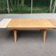 Renovated 1950s wooden Art Deco extendable dining table.